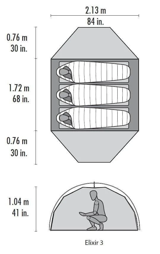 MSR Elixir 3 / 3 Persoons Tent Groen 11 MSR Elixir 3 / 3 Persoons Tent Groen - Afbeelding 11