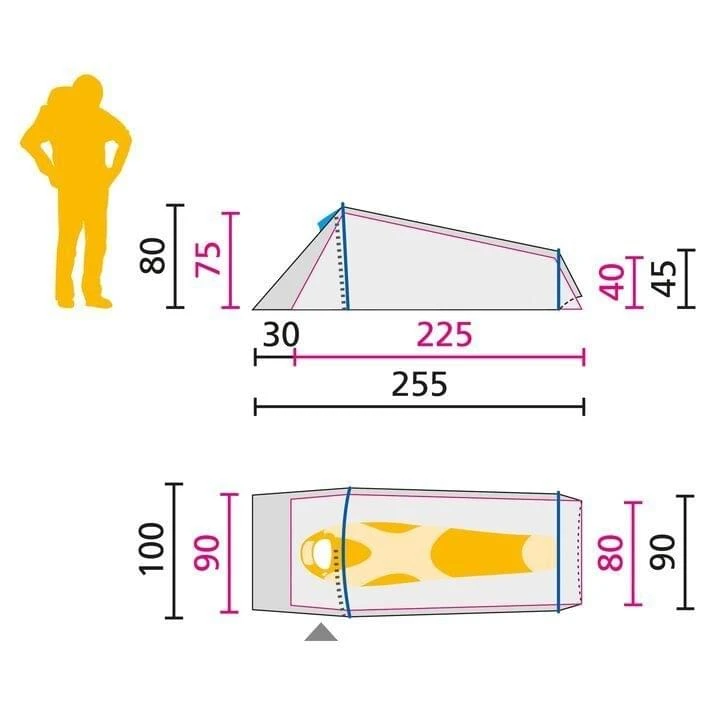 Jack Wolfskin Gossamer 1 / 1 Persoons Tent Donkergroen 3 Jack Wolfskin Gossamer 1 / 1 Persoons Tent Donkergroen - Afbeelding 3