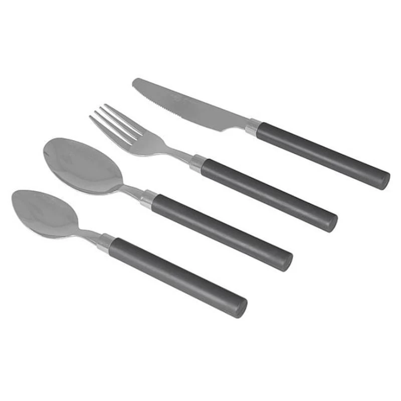 Bo-Camp Bestekset In Mandje Donkergrijs 2 Bo-Camp Bestekset In Mandje Donkergrijs - Afbeelding 2