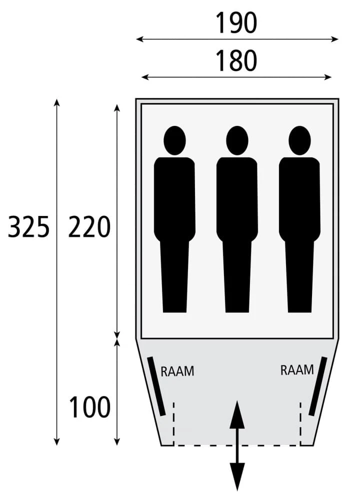 Safarica Kenia 190 - 2 Persoons Tent Grijs 2 Safarica Kenia 190 - 2 Persoons Tent Grijs - Afbeelding 2
