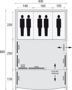 Safarica Pacific Reef 430 TC - 5 Persoons Tent Grijs 13 Safarica Pacific Reef 430 TC - 5 Persoons Tent Grijs -Winkel Voor Kampeerartikelen Voor Buiten 74816 safarica pacific reef 430 tc 5 persoons tent