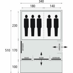 Bardani Spitfire 340 RSTC - 5 Persoons Tent Beige -Winkel Voor Kampeerartikelen Voor Buiten 74857 bardani spitfire 340 rstc 5 persoons tent