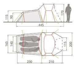 Vaude Chapel L XT 3P / 3 Persoons Tent Groen -Winkel Voor Kampeerartikelen Voor Buiten 78563 vaude chapel l xt 3p 3 persoons tent