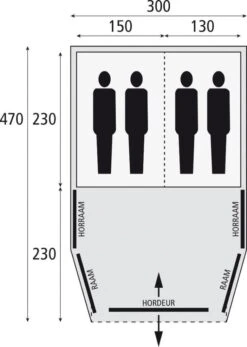 Bardani AirWave 300 - 4 Persoons Opblaastent Grijs -Winkel Voor Kampeerartikelen Voor Buiten 80340 bardani airwave 300 4 persoons opblaastent