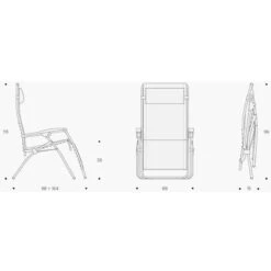 Lafuma RSXA Clip Batyline Relaxstoel Grijs -Winkel Voor Kampeerartikelen Voor Buiten 81183 lafuma rsxa clip batyline relaxstoel