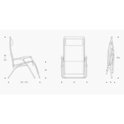 Lafuma RSXA Clip Batyline XL Relaxstoel Grijs -Winkel Voor Kampeerartikelen Voor Buiten 81286 lafuma rsxa clip batyline xl relaxstoel
