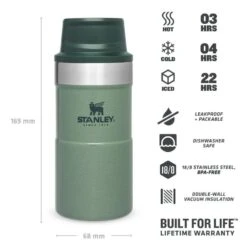 Stanley The Trigger-Action Travel Mug 0,25L Groen 8 Stanley The Trigger-Action Travel Mug 0,25L Groen -Winkel Voor Kampeerartikelen Voor Buiten 82036 stanley the trigger action travel mug 025l