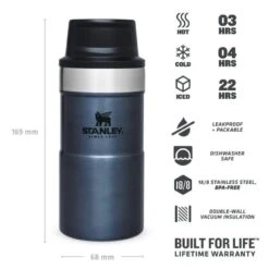 Stanley The Trigger-Action Travel Mug 0,25L Blauw -Winkel Voor Kampeerartikelen Voor Buiten 82046 stanley the trigger action travel mug 025l