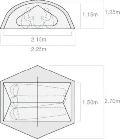 Exped Lyra III / 3 Persoons Tent -Winkel Voor Kampeerartikelen Voor Buiten 84133 exped lyra iii 3 persoons tent