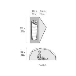 MSR FreeLite 1 / 1 Persoons Tent Groen -Winkel Voor Kampeerartikelen Voor Buiten 84966 msr freelite 1 1 persoons tent
