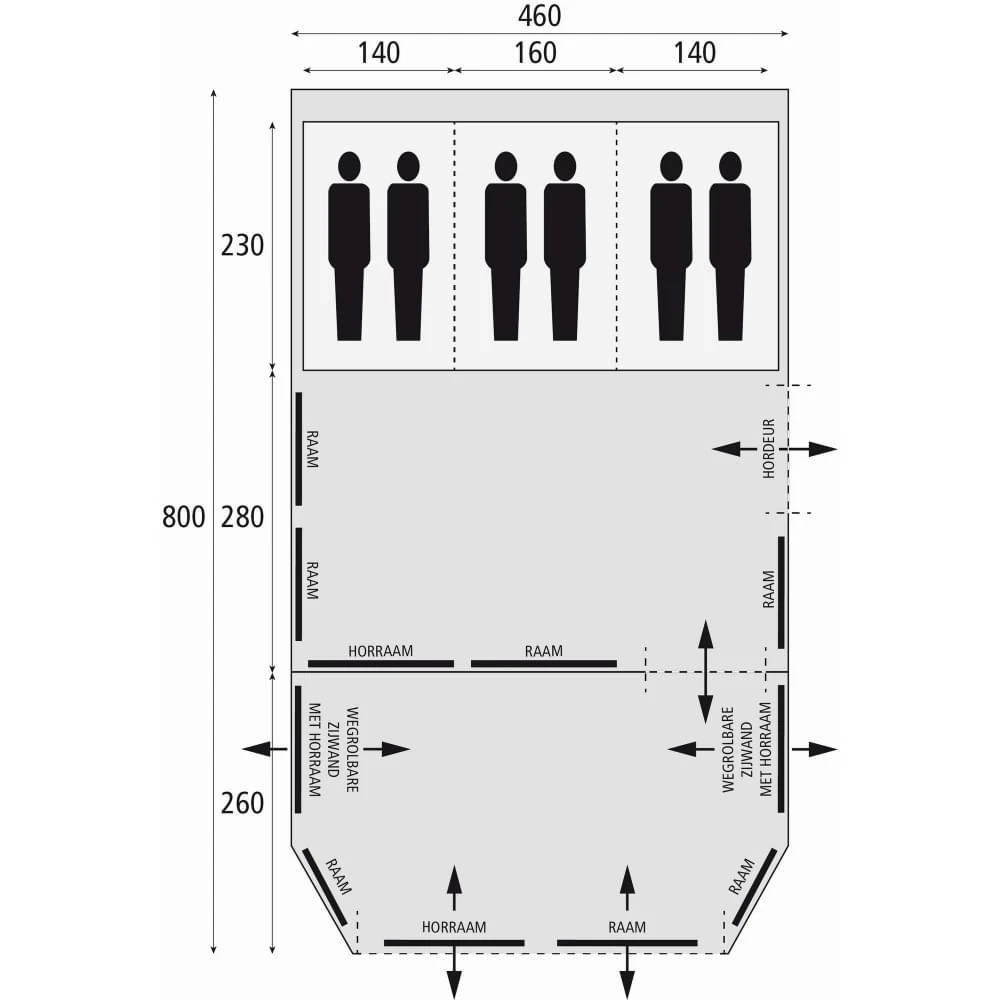 Bardani Royal Prestige 460 RSC / 6-Persoons Tent 2 Bardani Royal Prestige 460 RSC / 6-Persoons Tent - Afbeelding 2