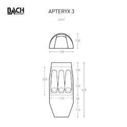 Bach Apteryx 3 / 3 Persoons Tent Donkergroen 9 Bach Apteryx 3 / 3 Persoons Tent Donkergroen -Winkel Voor Kampeerartikelen Voor Buiten 96092 bach apteryx 3 3 persoons tent