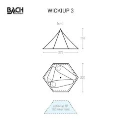Bach Wickiup 3 / 3 Persoons Tent Donkergroen 7 Bach Wickiup 3 / 3 Persoons Tent Donkergroen -Winkel Voor Kampeerartikelen Voor Buiten 96101 bach wickiup 3 3 persoons tent