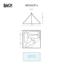 Bach Wickiup 4 / 4 Persoons Tent Donkergroen -Winkel Voor Kampeerartikelen Voor Buiten 96111 bach wickiup 4 4 persoons tent