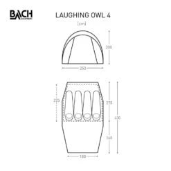 Bach Laughing Owl 4 / 4 Persoons Tent Donkergroen -Winkel Voor Kampeerartikelen Voor Buiten 96140 bach laughing owl 4 4 persoons tent