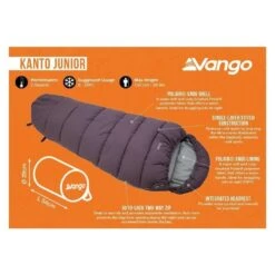 Vango Kanto Junior Mummy Kinderslaapzak Synthetisch Blauw -Winkel Voor Kampeerartikelen Voor Buiten 96445 vango kanto junior kinderslaapzak