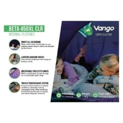 Vango Beta 450XL CLR / 4 Persoons Tent Blauw -Winkel Voor Kampeerartikelen Voor Buiten 96969 vango beta 450xl clr 4 persoons tent