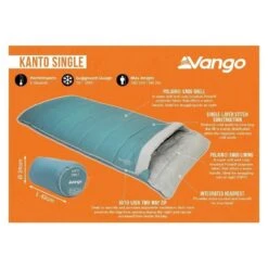 Vango Kanto Single Deken Slaapzak Synthetisch Groen -Winkel Voor Kampeerartikelen Voor Buiten 96984 vango kanto single deken slaapzak