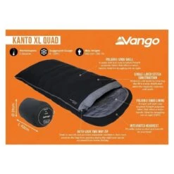 Vango Kanto XL Quad Deken Slaapzak Synthetisch Zwart 8 Vango Kanto XL Quad Deken Slaapzak Synthetisch Zwart -Winkel Voor Kampeerartikelen Voor Buiten 96988 vango kanto xl quad flare slaapzak