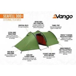 Vango Scafell 300 Plus / 3 Persoons Tunneltent -Winkel Voor Kampeerartikelen Voor Buiten 98624 vango scafell 300 plus