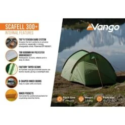 Vango Scafell 300 Plus / 3 Persoons Tunneltent -Winkel Voor Kampeerartikelen Voor Buiten 98625 vango scafell 300 plus