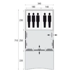 Bardani Spitfire 340 XL RSTC Deluxe / 5 Persoons Tent Beige -Winkel Voor Kampeerartikelen Voor Buiten 98672 bardani spitfire 340 xl rstc deluxe 5 persoons tent