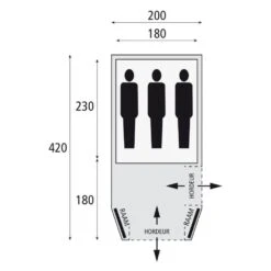 Bardani Airwolf 200 TC / 2 Persoons Opblaastent Beige -Winkel Voor Kampeerartikelen Voor Buiten 98696 bardani airwolf 200 tc 2 persoons opblaastent